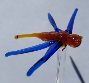 Bristol Blue Dragon Fly Swizzle Stick