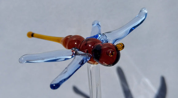Light Blue Dragonfly Swizzle Stick