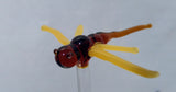 Opaque Yellow Dragonfly Swizzle Stick