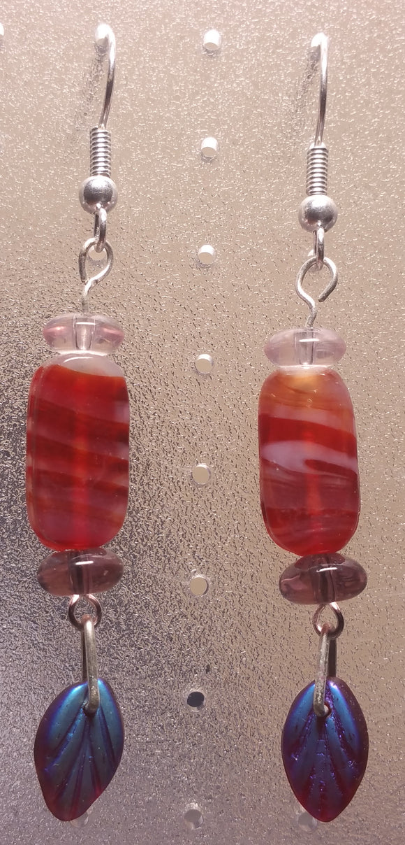 Red Lozenge earrings